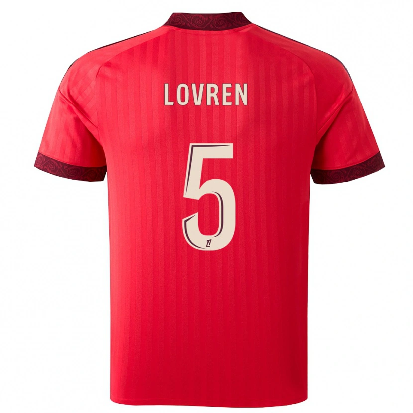 Danxen Kinder Dejan Lovren #5 Burgund Rot Weiß Auswärtstrikot Trikot 2026/27 T-Shirt Schweiz