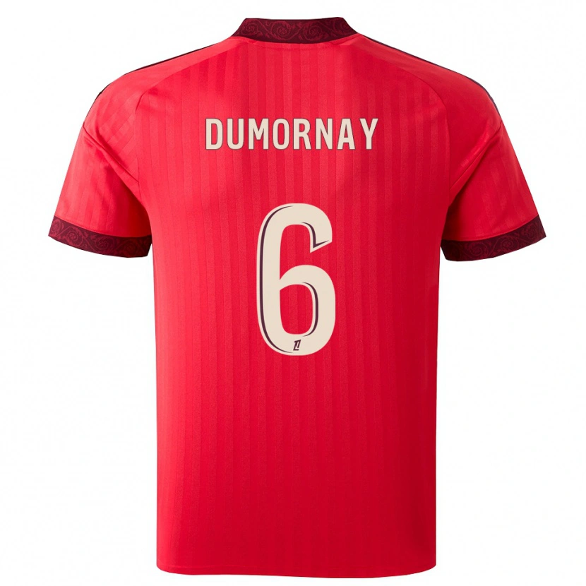 Danxen Kinder Melchie Dumornay #6 Burgund Rot Weiß Auswärtstrikot Trikot 2026/27 T-Shirt Schweiz