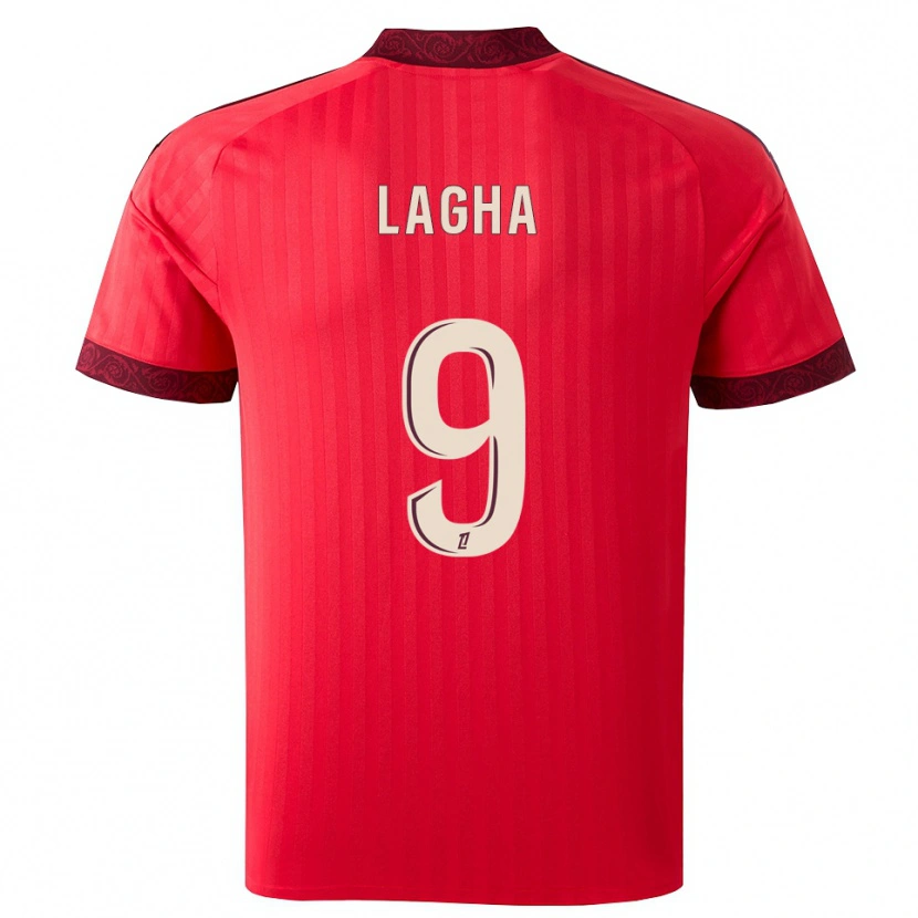 Danxen Kinder Yannis Lagha #9 Burgund Rot Weiß Auswärtstrikot Trikot 2026/27 T-Shirt Schweiz