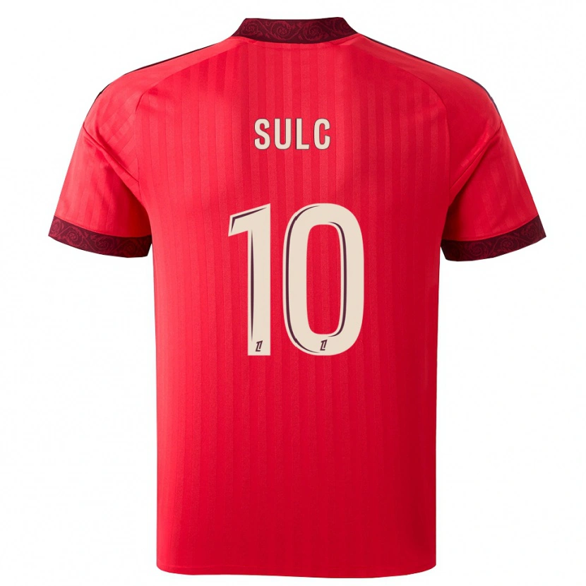 Danxen Kinder Pavel Sulc #10 Burgund Rot Weiß Auswärtstrikot Trikot 2026/27 T-Shirt Schweiz