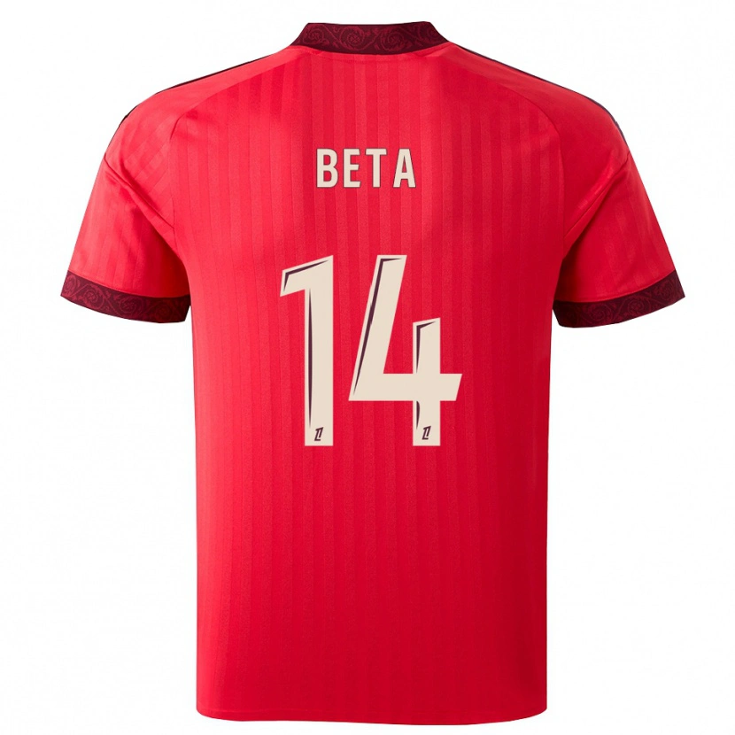 Danxen Kinder Nathanaël Beta #14 Burgund Rot Weiß Auswärtstrikot Trikot 2026/27 T-Shirt Schweiz