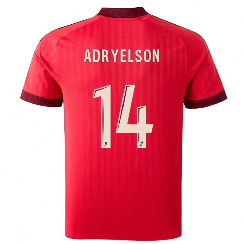 Danxen Kinder Adryelson #14 Burgund Rot Weiß Auswärtstrikot Trikot 2026/27 T-Shirt Schweiz