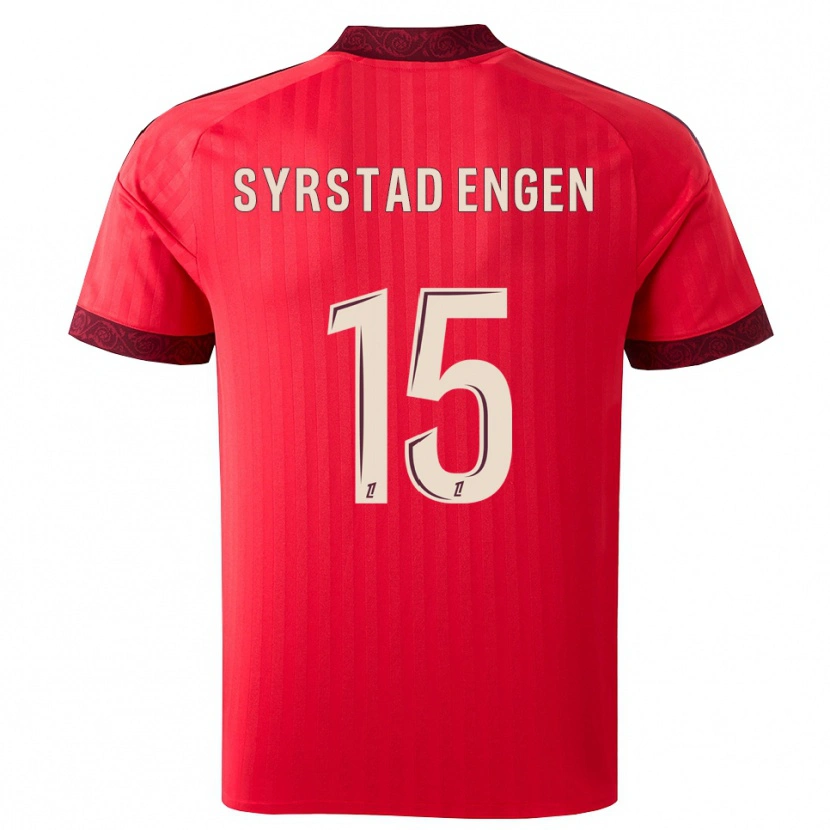 Danxen Kinder Ingrid Syrstad Engen #15 Burgund Rot Weiß Auswärtstrikot Trikot 2026/27 T-Shirt Schweiz