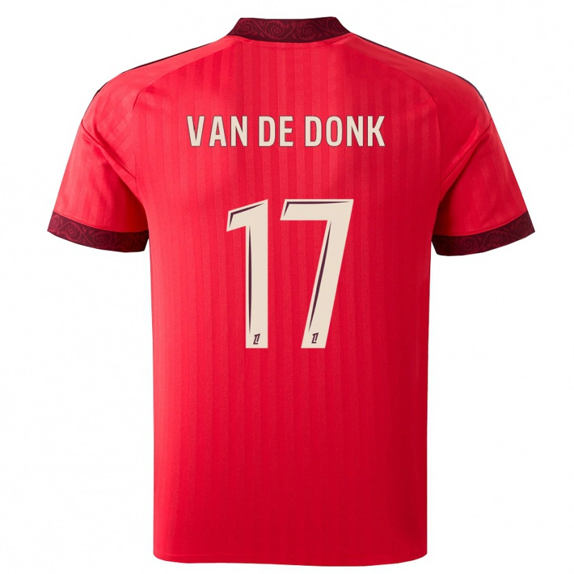 Danxen Kinder Danielle Van De Donk #17 Burgund Rot Weiß Auswärtstrikot Trikot 2026/27 T-Shirt Schweiz