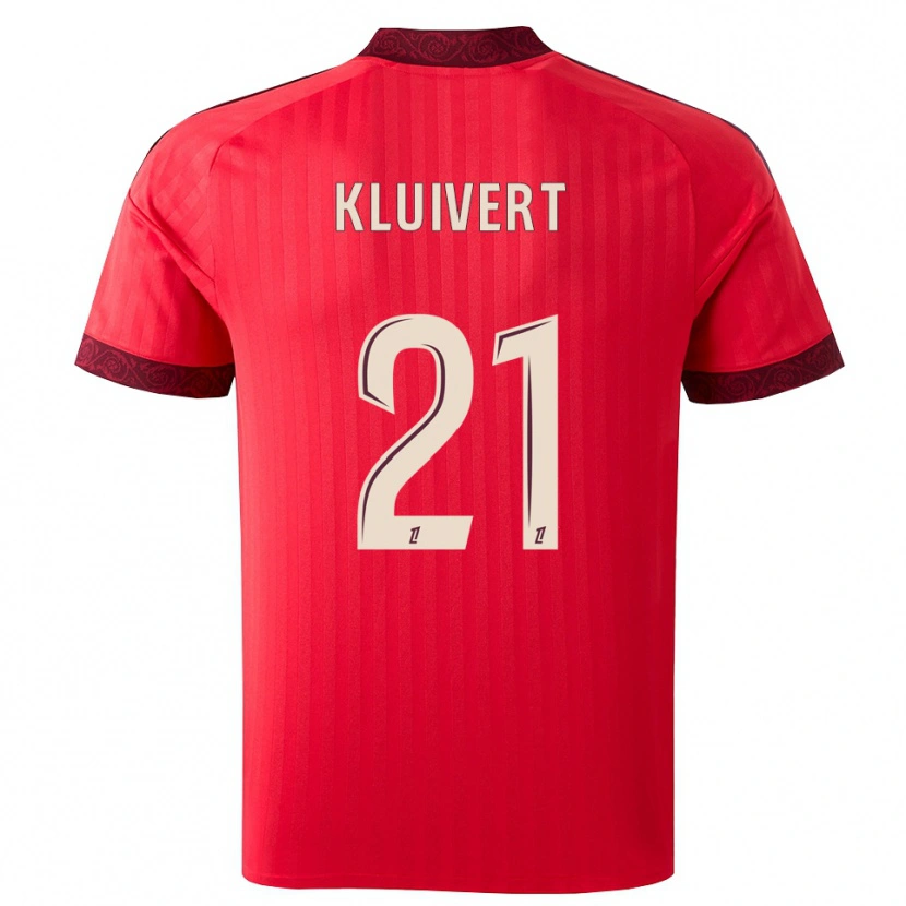 Danxen Kinder Ruben Kluivert #21 Burgund Rot Weiß Auswärtstrikot Trikot 2026/27 T-Shirt Schweiz
