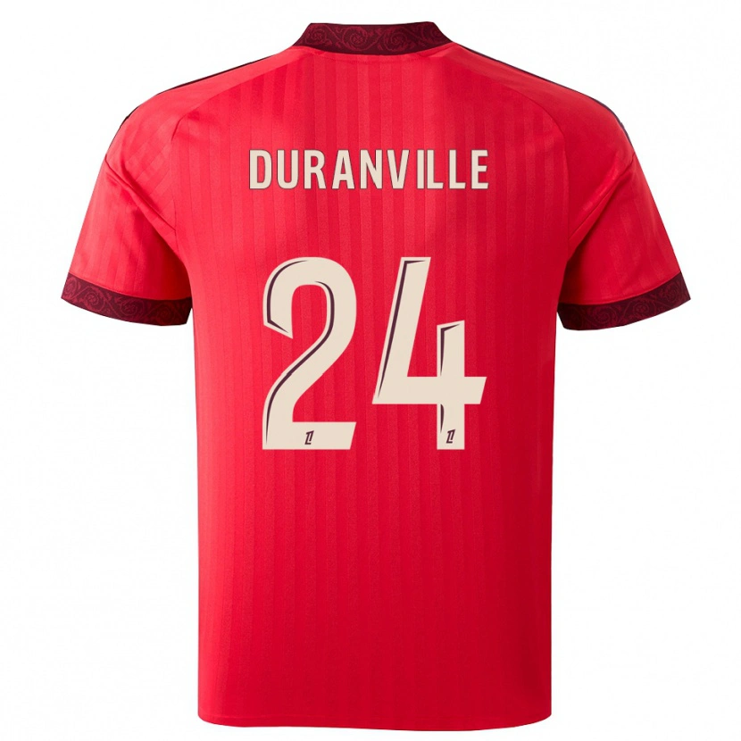Danxen Kinder Julien Duranville #24 Burgund Rot Weiß Auswärtstrikot Trikot 2026/27 T-Shirt Schweiz