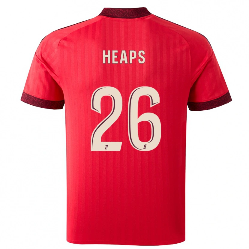 Danxen Kinder Lindsey Heaps #26 Burgund Rot Weiß Auswärtstrikot Trikot 2026/27 T-Shirt Schweiz