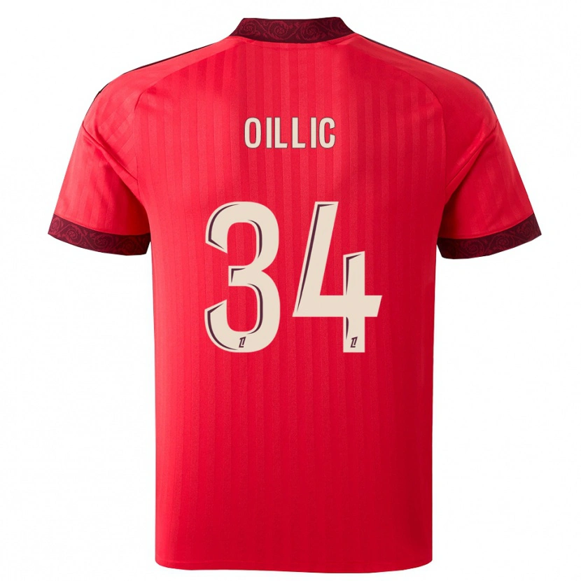 Danxen Kinder Laureen Oillic #34 Burgund Rot Weiß Auswärtstrikot Trikot 2026/27 T-Shirt Schweiz