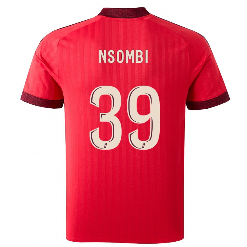 Danxen Kinder Gael Nsombi #39 Burgund Rot Weiß Auswärtstrikot Trikot 2026/27 T-Shirt Schweiz