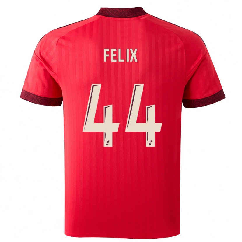 Danxen Kinder Marley Felix #44 Burgund Rot Weiß Auswärtstrikot Trikot 2026/27 T-Shirt Schweiz