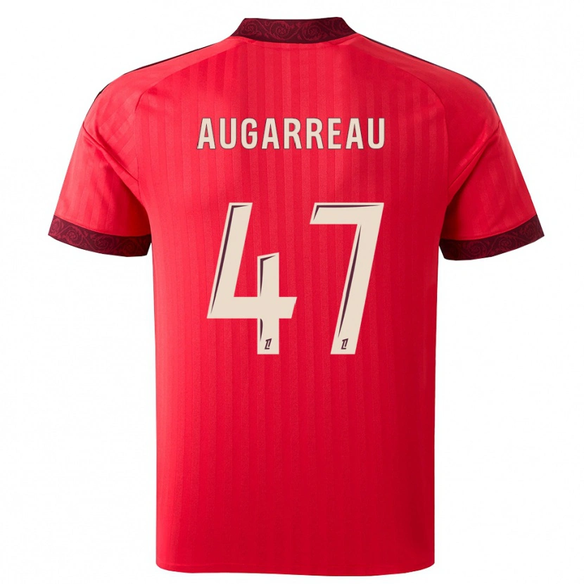 Danxen Kinder Sofiane Augarreau #47 Burgund Rot Weiß Auswärtstrikot Trikot 2026/27 T-Shirt Schweiz