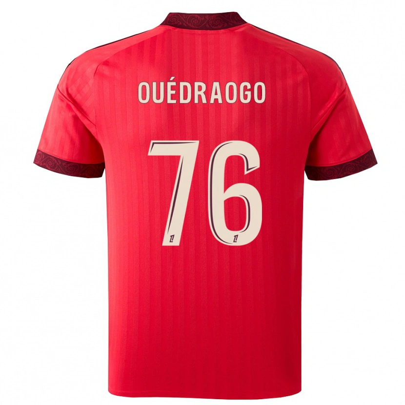 Danxen Kinder Mohamed Ouédraogo #76 Burgund Rot Weiß Auswärtstrikot Trikot 2026/27 T-Shirt Schweiz