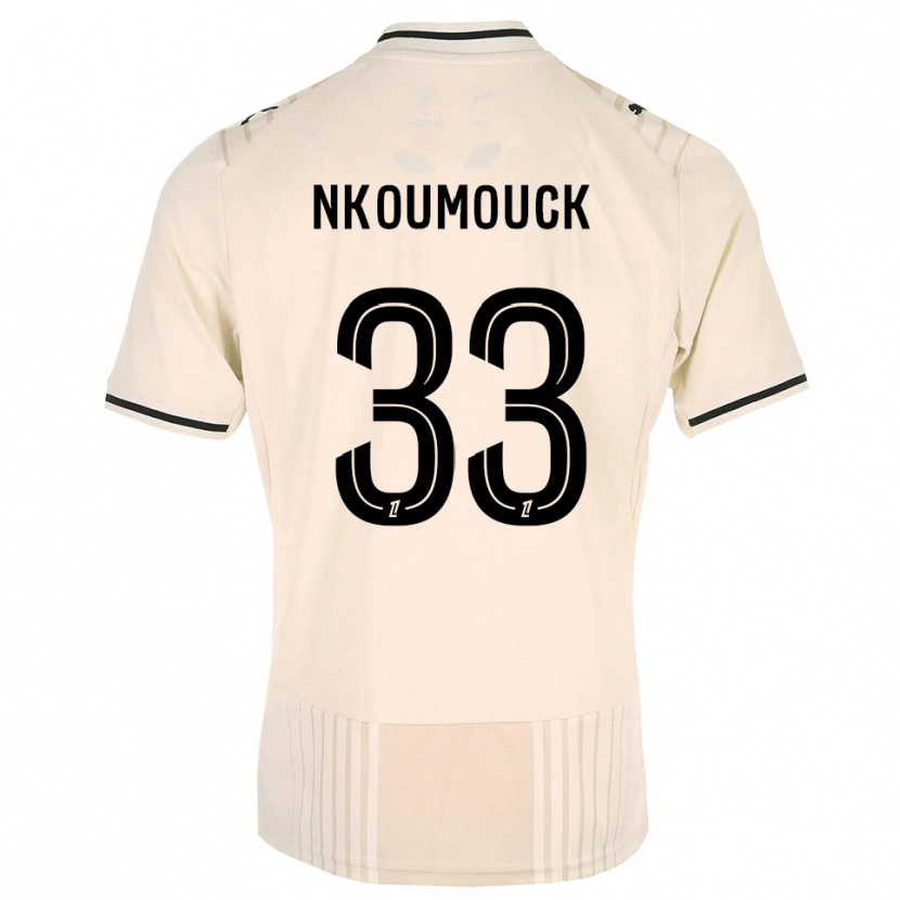 Danxen Kinder Marc-Anthony Nkoumouck #33 Altgold Schwarz Antikweiß Auswärtstrikot Trikot 2026/27 T-Shirt Schweiz