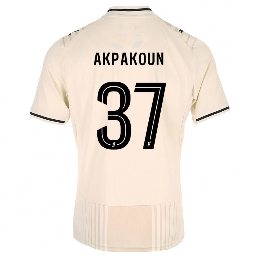 Danxen Kinder Tom Akpakoun #37 Altgold Schwarz Antikweiß Auswärtstrikot Trikot 2026/27 T-Shirt Schweiz