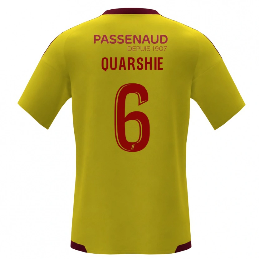 Danxen Kinder Edwin Quarshie #6 Gelb Rot Grün Auswärtstrikot Trikot 2026/27 T-Shirt Schweiz