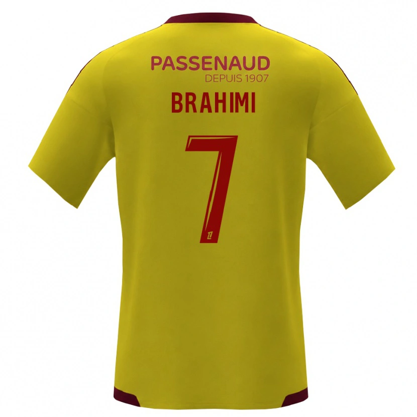 Danxen Kinder Billal Brahimi #7 Gelb Rot Grün Auswärtstrikot Trikot 2026/27 T-Shirt Schweiz