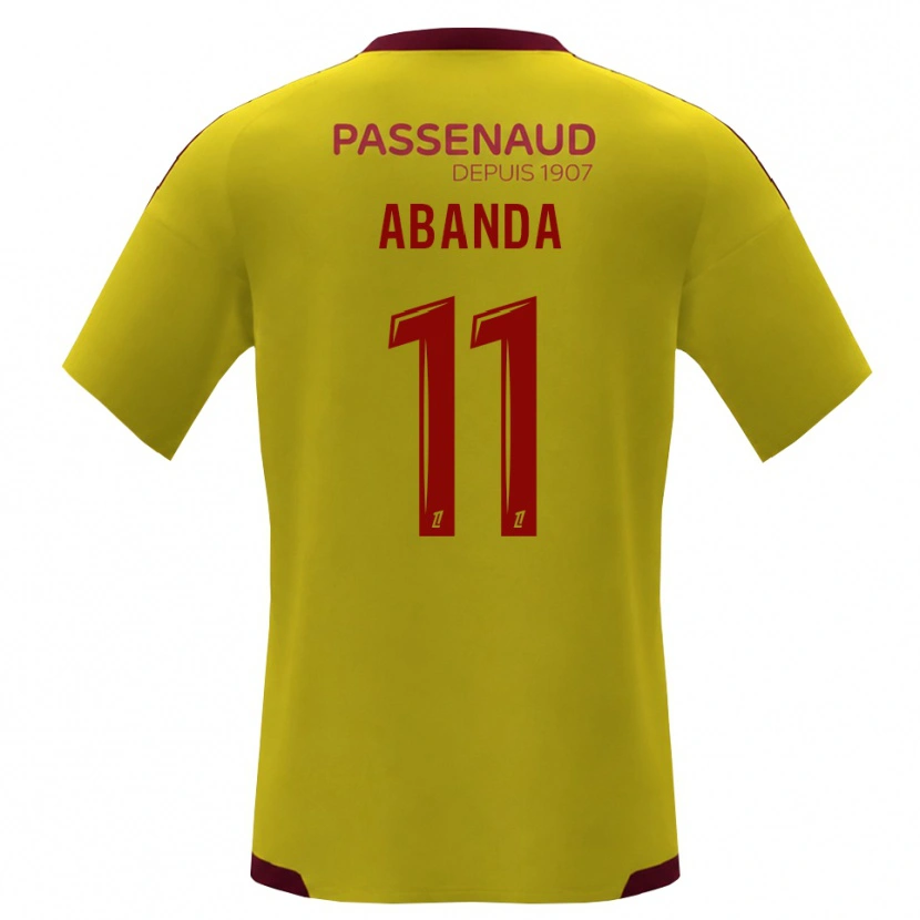 Danxen Kinder Leroy Abanda #11 Gelb Rot Grün Auswärtstrikot Trikot 2026/27 T-Shirt Schweiz