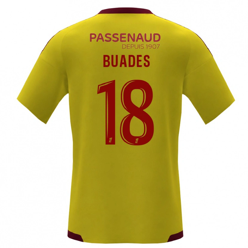 Danxen Kinder Lucas Buades #18 Gelb Rot Grün Auswärtstrikot Trikot 2026/27 T-Shirt Schweiz