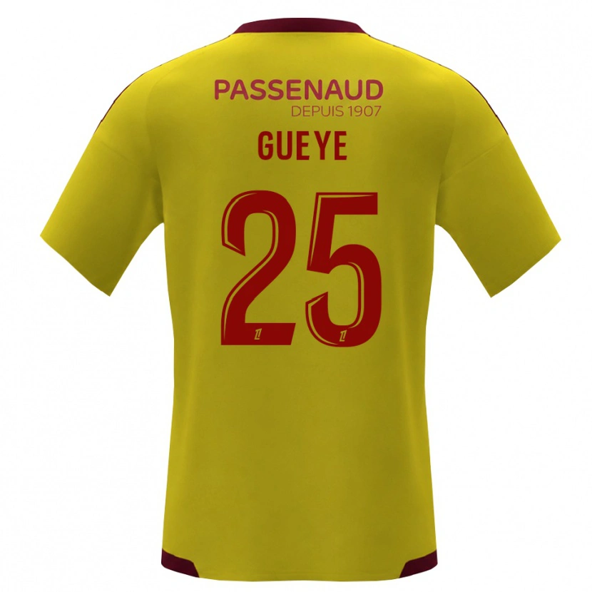 Danxen Kinder Dame Gueye #25 Gelb Rot Grün Auswärtstrikot Trikot 2026/27 T-Shirt Schweiz