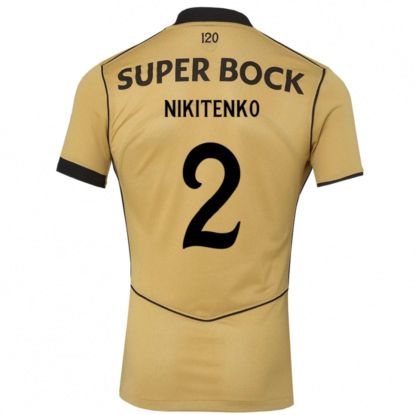 Danxen Kinder Konstantin Nikitenko #2 Goldgelb Schwarz Auswärtstrikot Trikot 2026/27 T-Shirt Schweiz
