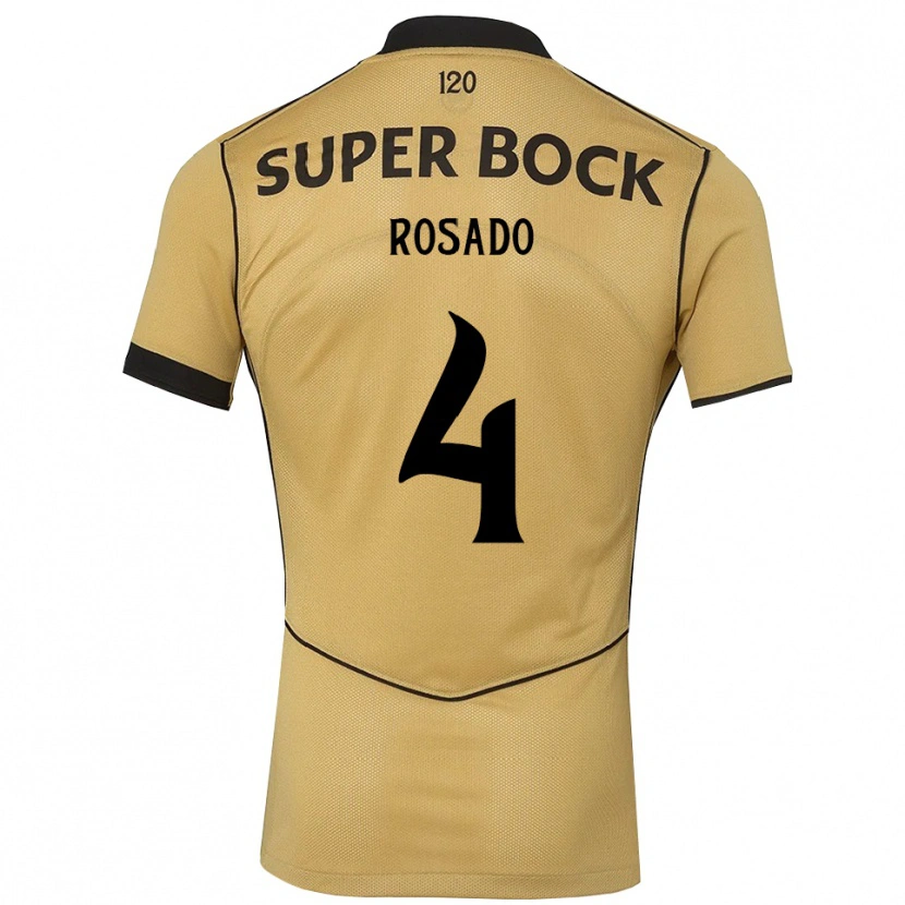 Danxen Kinder Alexandre Rosado #4 Goldgelb Schwarz Auswärtstrikot Trikot 2026/27 T-Shirt Schweiz