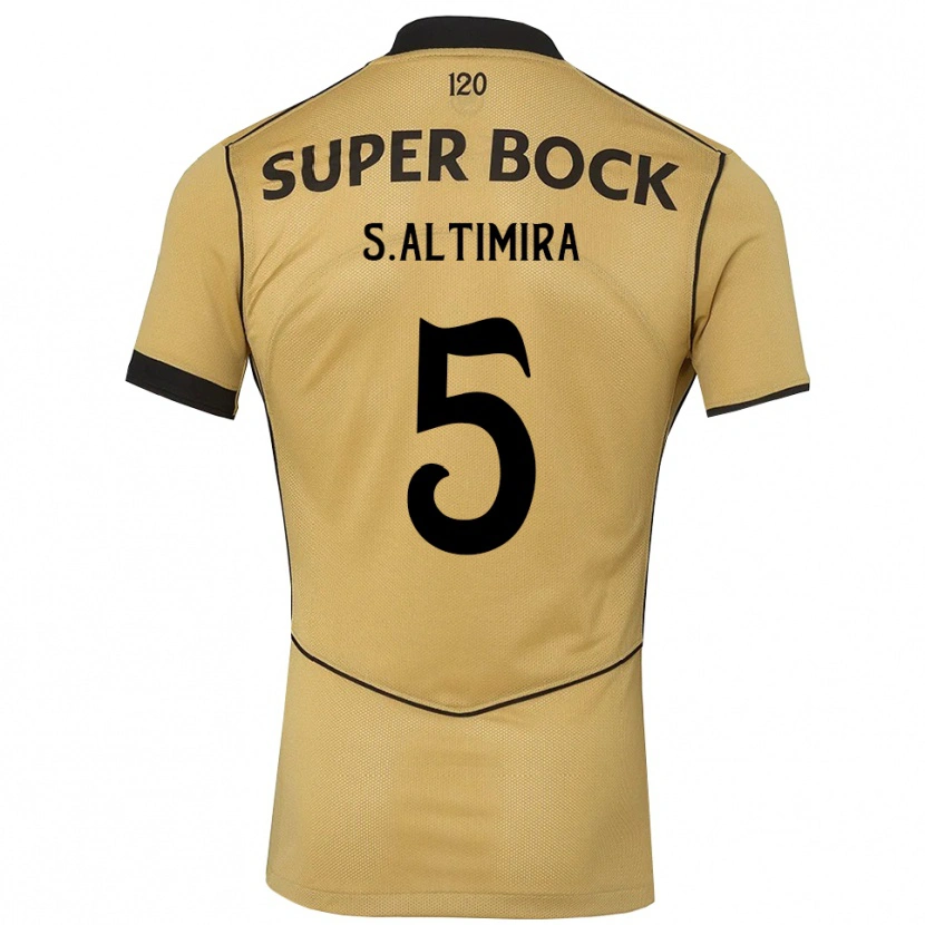 Danxen Kinder Sergi Altimira #5 Goldgelb Schwarz Auswärtstrikot Trikot 2026/27 T-Shirt Schweiz