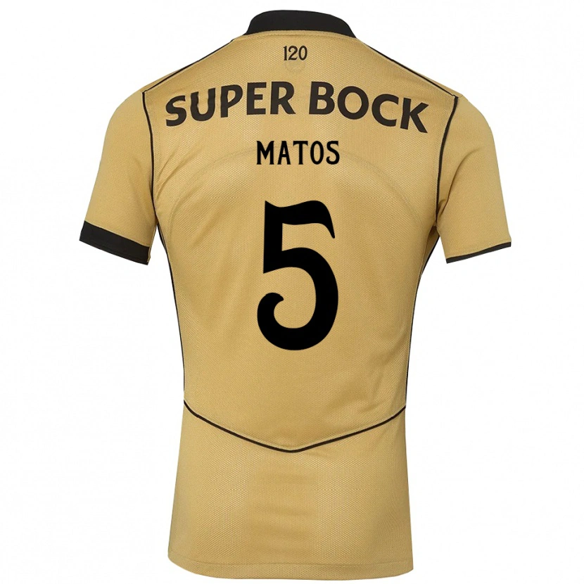 Danxen Kinder Sérgio Matos #5 Goldgelb Schwarz Auswärtstrikot Trikot 2026/27 T-Shirt Schweiz