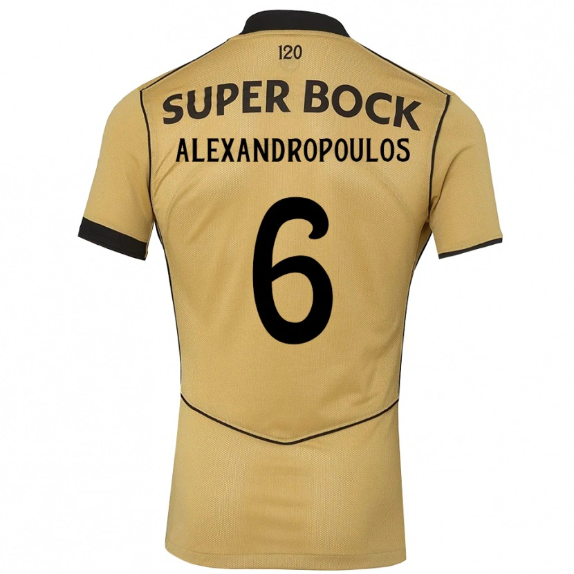 Danxen Kinder Sotiris Alexandropoulos #6 Goldgelb Schwarz Auswärtstrikot Trikot 2026/27 T-Shirt Schweiz