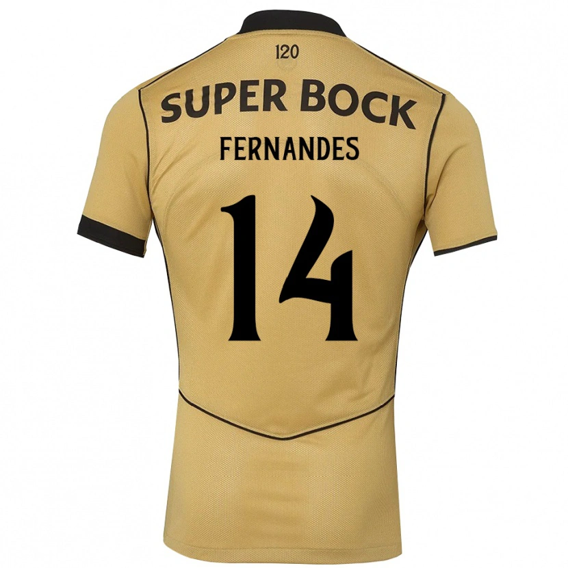Danxen Kinder Santiago Fernandes #14 Goldgelb Schwarz Auswärtstrikot Trikot 2026/27 T-Shirt Schweiz