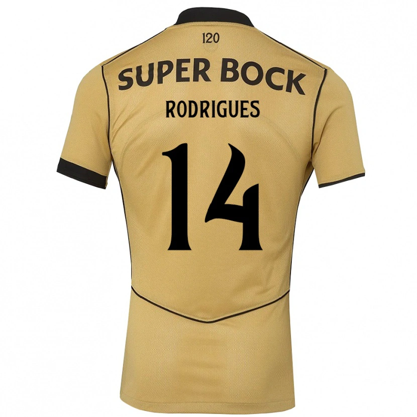 Danxen Kinder Paulo Rodrigues #14 Goldgelb Schwarz Auswärtstrikot Trikot 2026/27 T-Shirt Schweiz