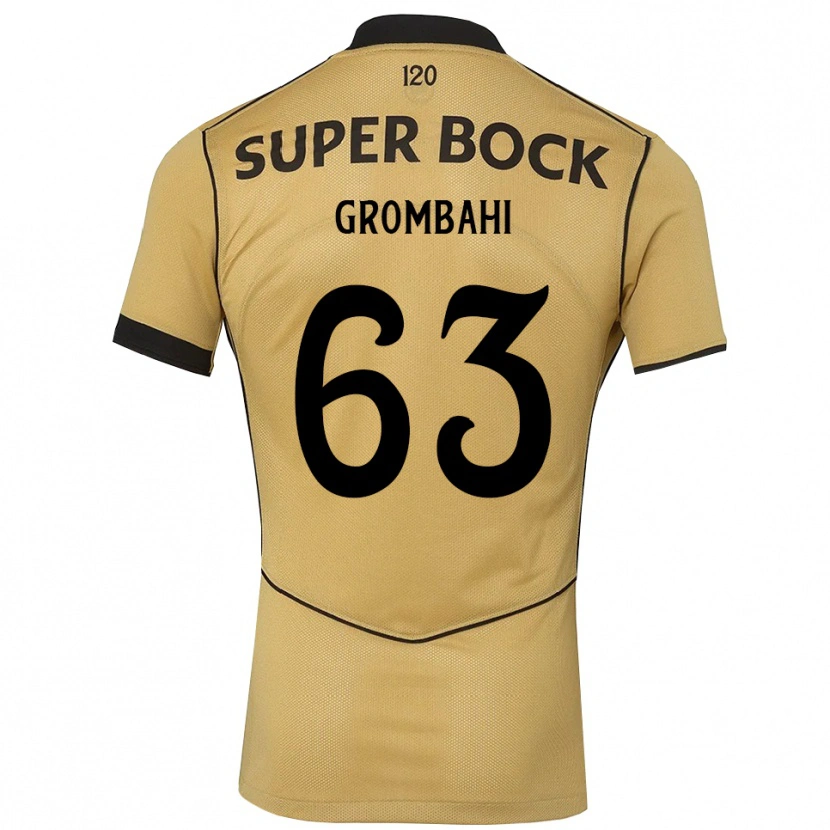 Danxen Kinder Chris Grombahi #63 Goldgelb Schwarz Auswärtstrikot Trikot 2026/27 T-Shirt Schweiz