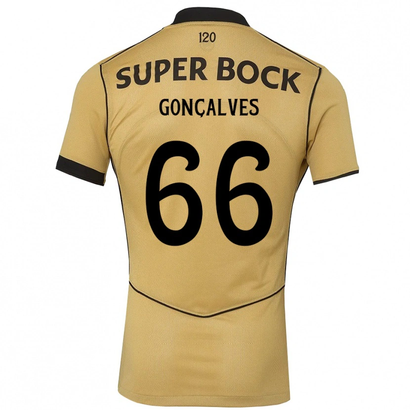 Danxen Kinder Iara Gonçalves #66 Goldgelb Schwarz Auswärtstrikot Trikot 2026/27 T-Shirt Schweiz