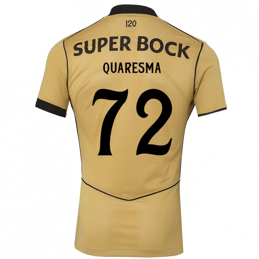 Danxen Kinder Eduardo Quaresma #72 Goldgelb Schwarz Auswärtstrikot Trikot 2026/27 T-Shirt Schweiz