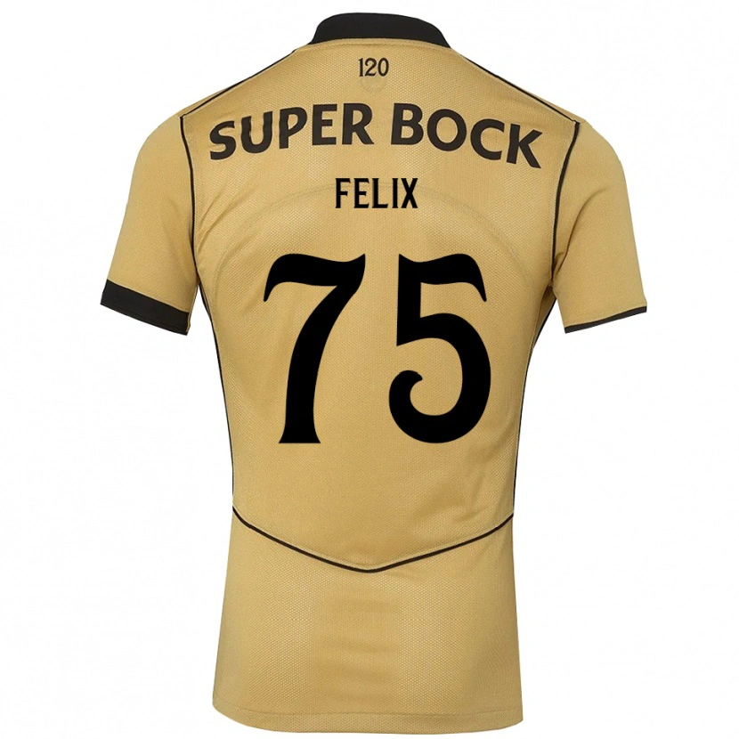 Danxen Kinder Vando Félix #75 Goldgelb Schwarz Auswärtstrikot Trikot 2026/27 T-Shirt Schweiz