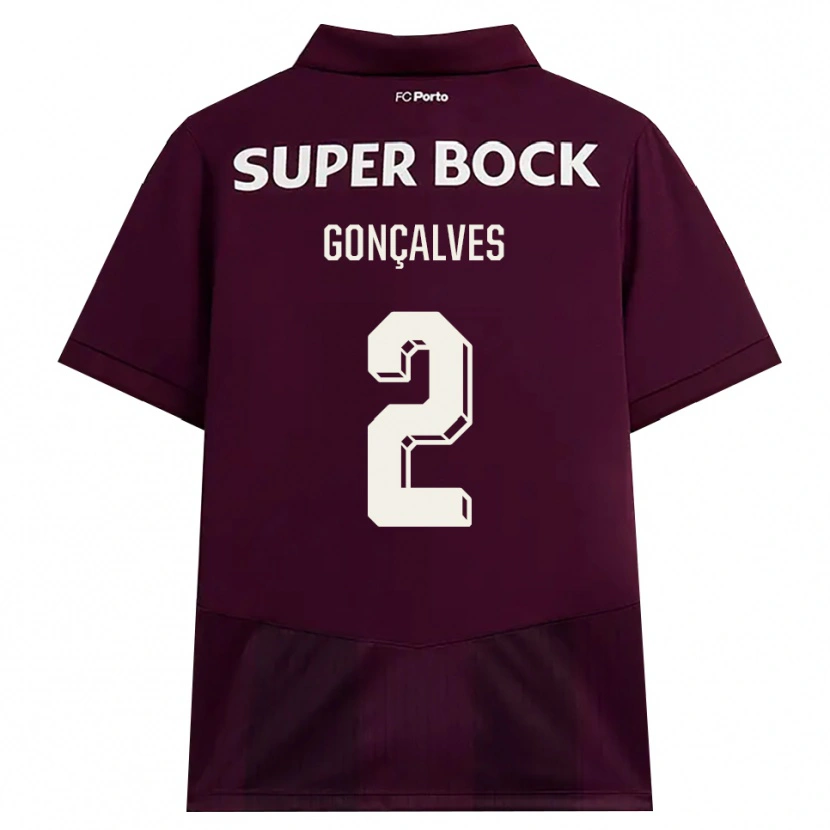 Danxen Kinder Ema Gonçalves #2 Burgund Weiß Auswärtstrikot Trikot 2026/27 T-Shirt Schweiz