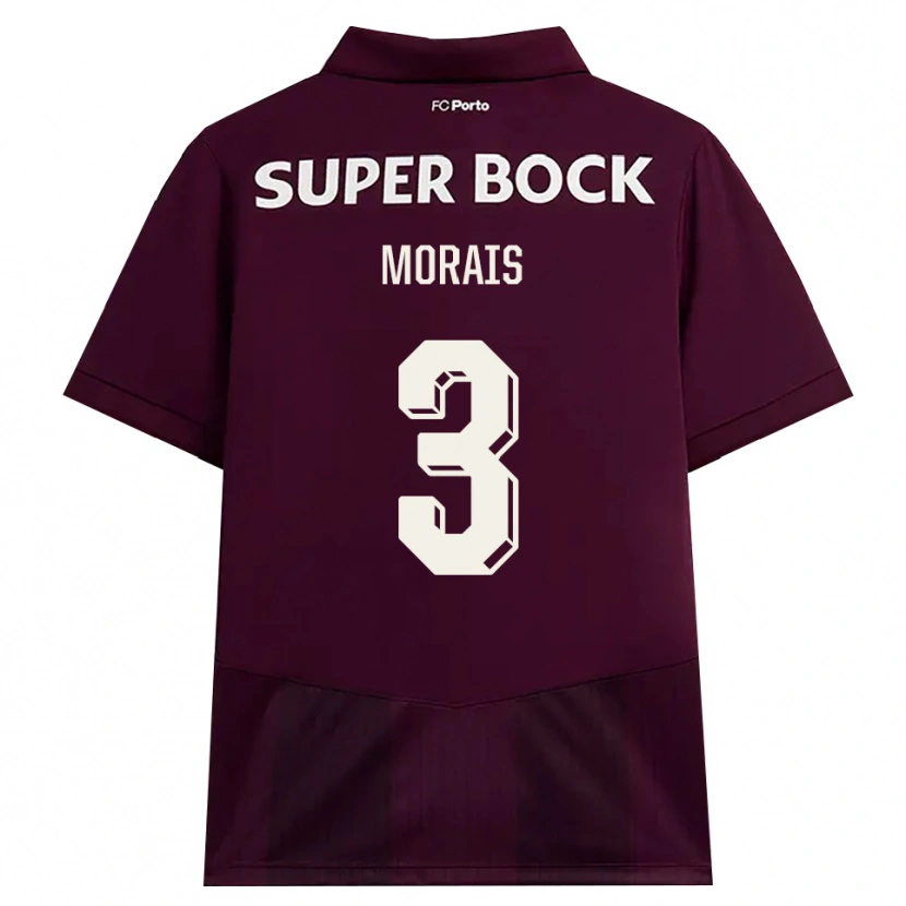 Danxen Kinder Rodrigo Morais #3 Burgund Weiß Auswärtstrikot Trikot 2026/27 T-Shirt Schweiz