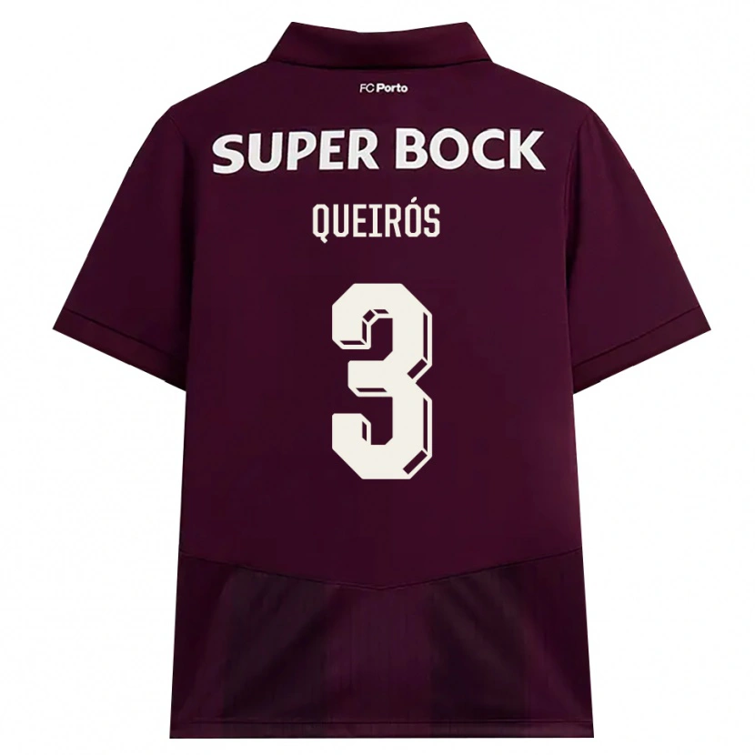 Danxen Kinder Mariana Queirós #3 Burgund Weiß Auswärtstrikot Trikot 2026/27 T-Shirt Schweiz