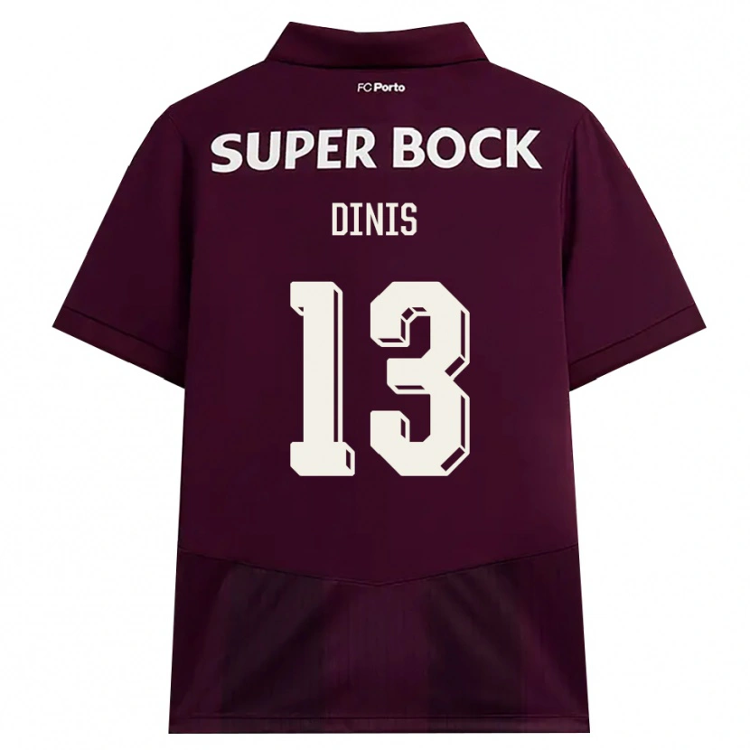 Danxen Kinder Vasco Dinis #13 Burgund Weiß Auswärtstrikot Trikot 2026/27 T-Shirt Schweiz