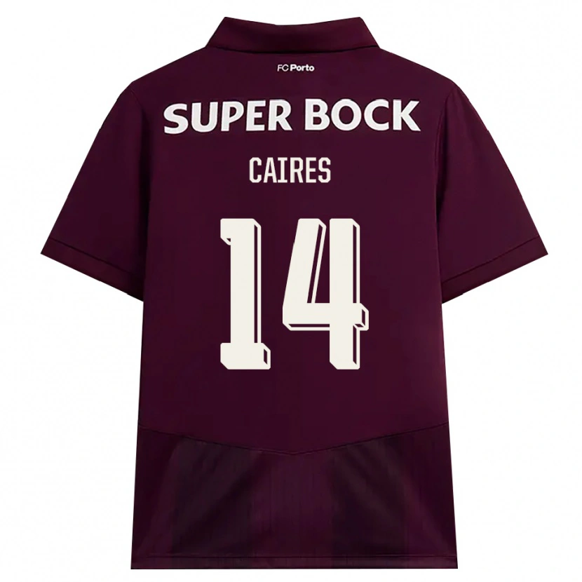 Danxen Kinder Tiago Caires #14 Burgund Weiß Auswärtstrikot Trikot 2026/27 T-Shirt Schweiz