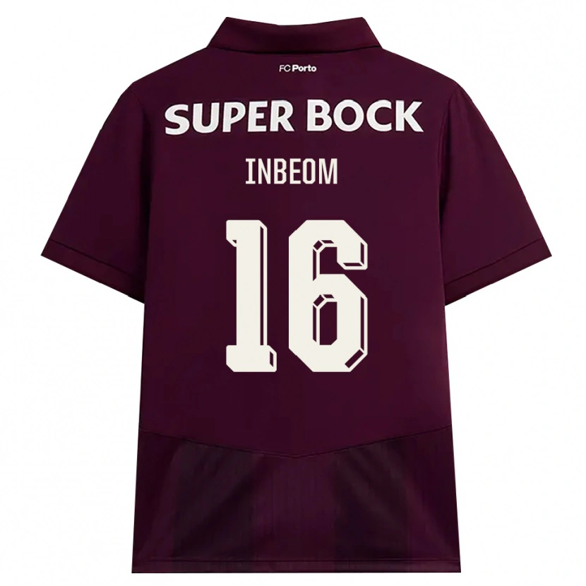 Danxen Kinder In-Beom Hwang #16 Burgund Weiß Auswärtstrikot Trikot 2026/27 T-Shirt Schweiz