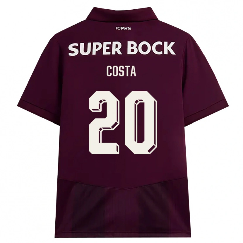 Danxen Kinder Alberto Costa #20 Burgund Weiß Auswärtstrikot Trikot 2026/27 T-Shirt Schweiz