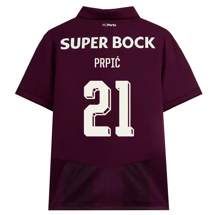 Danxen Kinder Dominik Prpić #21 Burgund Weiß Auswärtstrikot Trikot 2026/27 T-Shirt Schweiz
