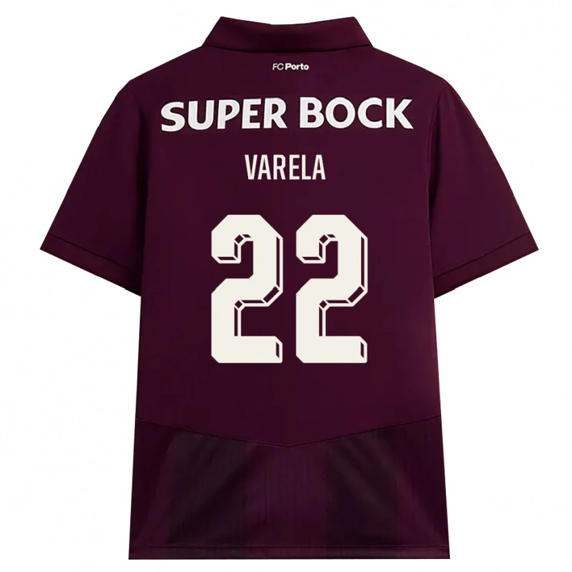 Danxen Kinder Alan Varela #22 Burgund Weiß Auswärtstrikot Trikot 2026/27 T-Shirt Schweiz