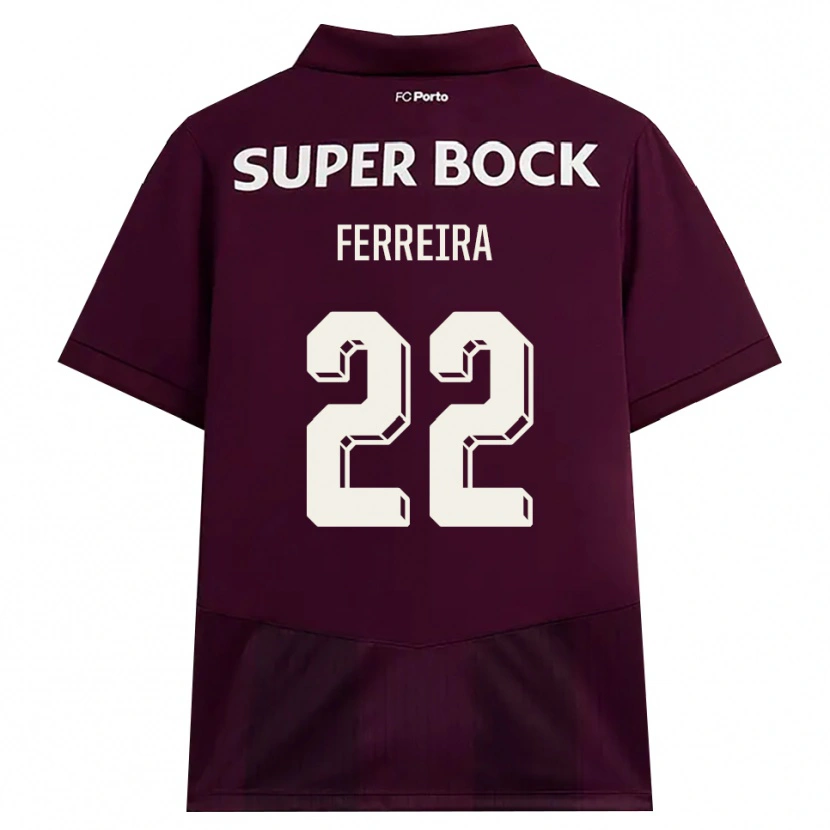 Danxen Kinder Joana Ferreira #22 Burgund Weiß Auswärtstrikot Trikot 2026/27 T-Shirt Schweiz