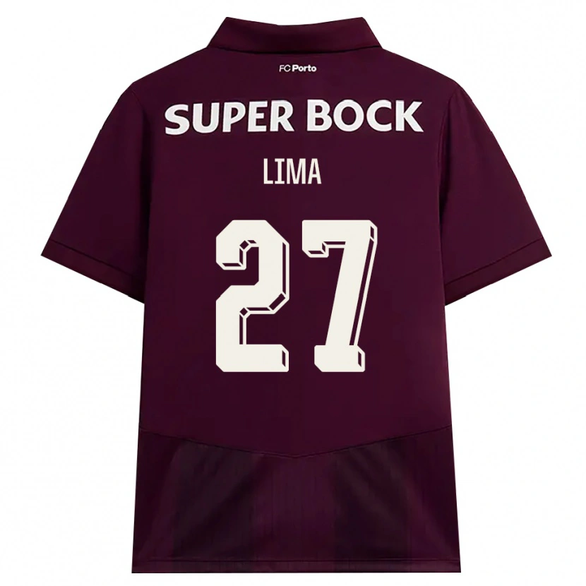 Danxen Kinder Cláudia Lima #27 Burgund Weiß Auswärtstrikot Trikot 2026/27 T-Shirt Schweiz