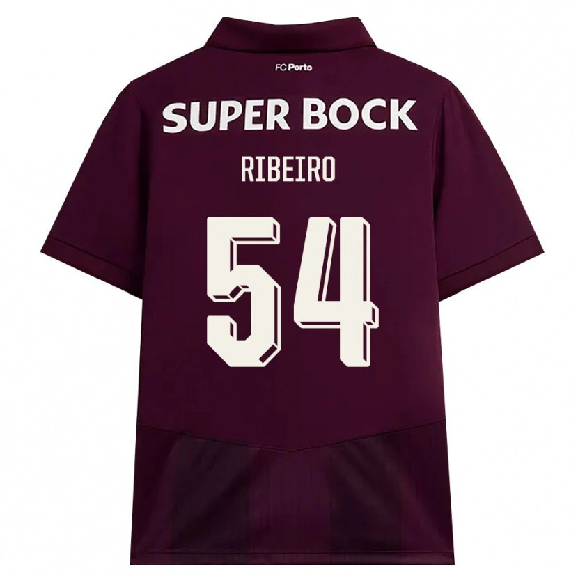 Danxen Kinder António Ribeiro #54 Burgund Weiß Auswärtstrikot Trikot 2026/27 T-Shirt Schweiz