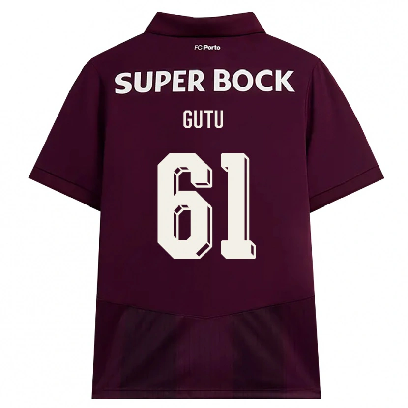 Danxen Kinder Denis Gutu #61 Burgund Weiß Auswärtstrikot Trikot 2026/27 T-Shirt Schweiz
