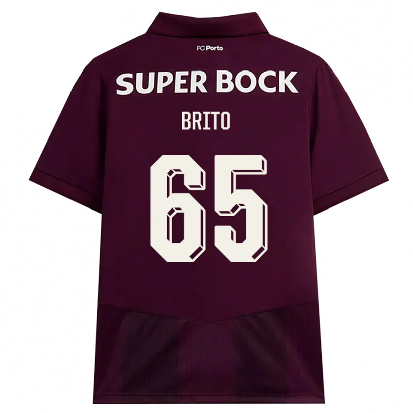Danxen Kinder João Brito #65 Burgund Weiß Auswärtstrikot Trikot 2026/27 T-Shirt Schweiz