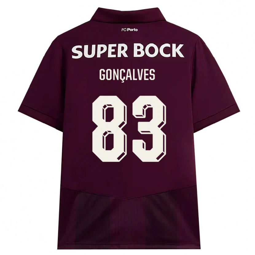 Danxen Kinder Rodrigo Gonçalves #83 Burgund Weiß Auswärtstrikot Trikot 2026/27 T-Shirt Schweiz