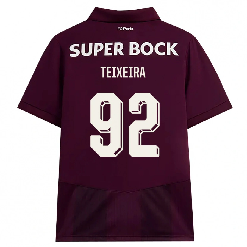 Danxen Kinder João Teixeira #92 Burgund Weiß Auswärtstrikot Trikot 2026/27 T-Shirt Schweiz